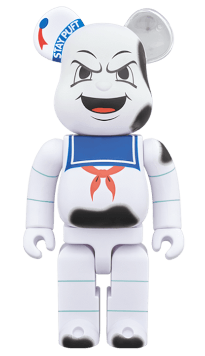 Bearbrick Stay Puft Marshmallow Man Anger Face 400% White