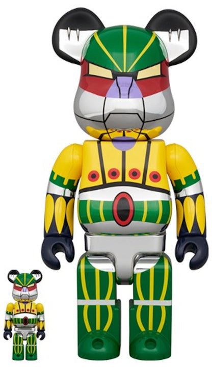 Bearbrick Steel Jeeg Plating Ver. 100% & 400% Set