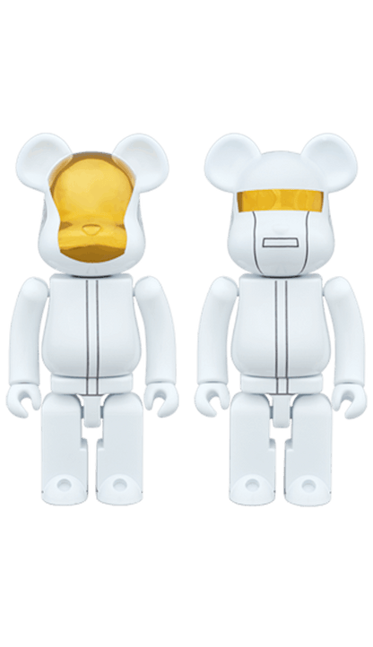 Bearbrick Superalloy Daft Punk (White Suits Ver.) 2 Pack 200% White/Gold