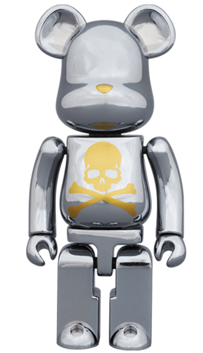 Bearbrick Superalloy Mastermind Japan 2 Pack (Gold Stripe & Chrome Silver) 200% Multi