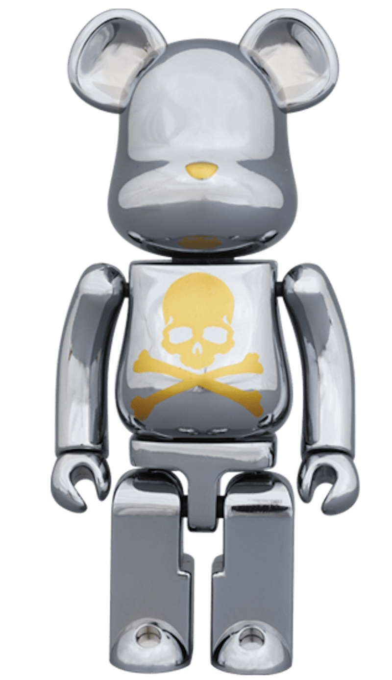 Bearbrick Superalloy Mastermind Japan 2 Pack (Gold Stripe & Chrome Silver) 200% Multi