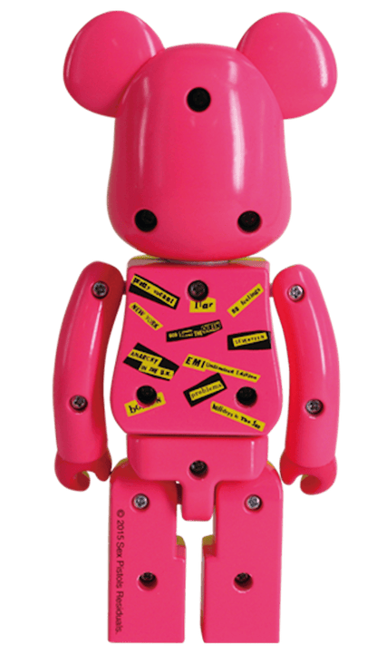Bearbrick Superalloy Sex Pistols 200% Yellow/Pink