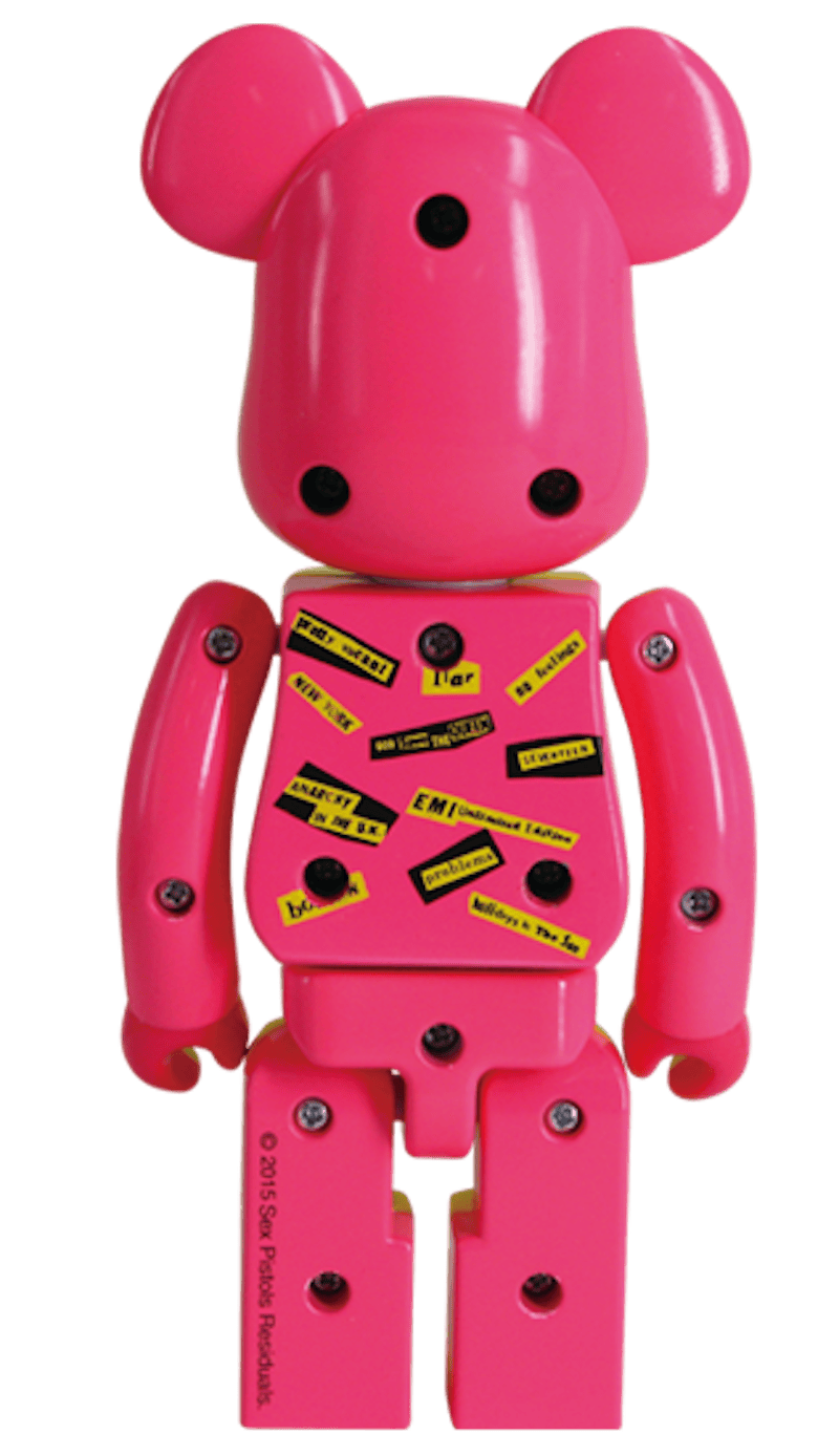 Bearbrick Superalloy Sex Pistols 200% Yellow/Pink