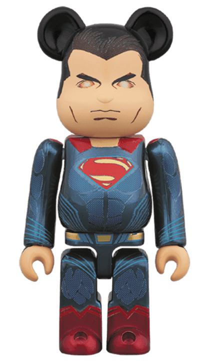 Bearbrick Superman (Heat Vision Ver.) & Batman (Damage Ver.) 100% Multi