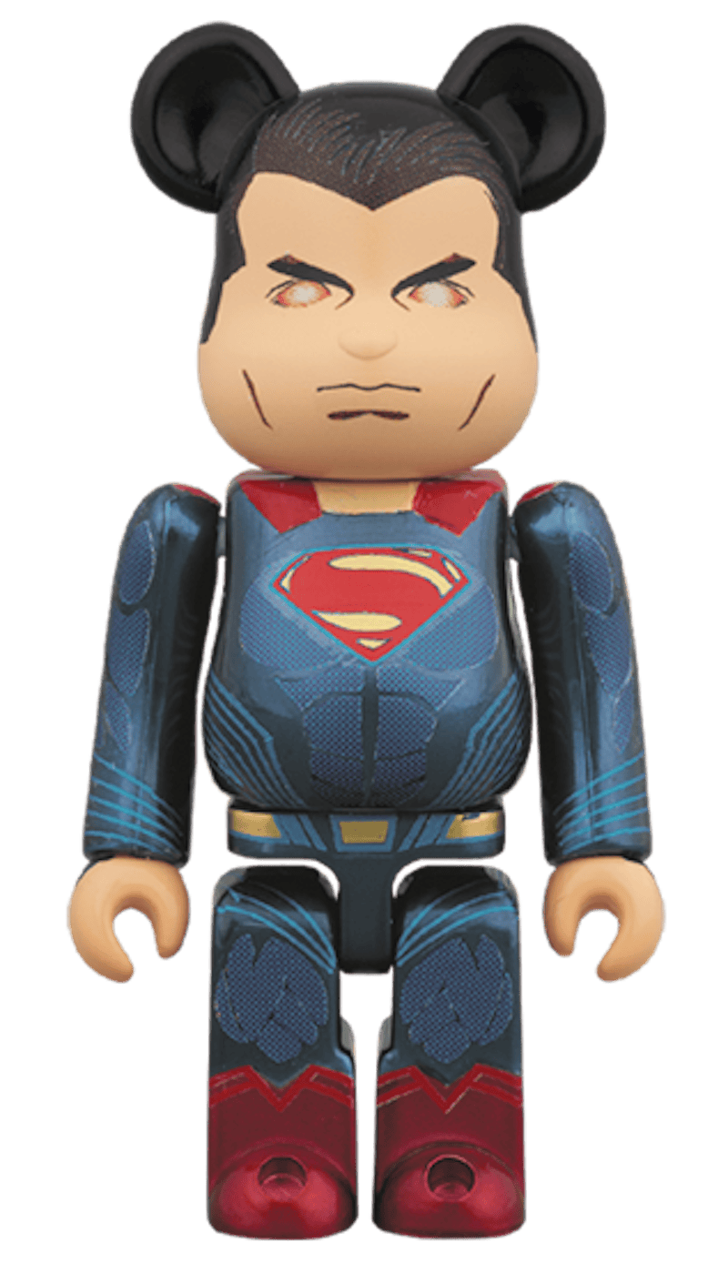 Bearbrick Superman (Heat Vision Ver.) & Batman (Damage Ver.) 100% Multi