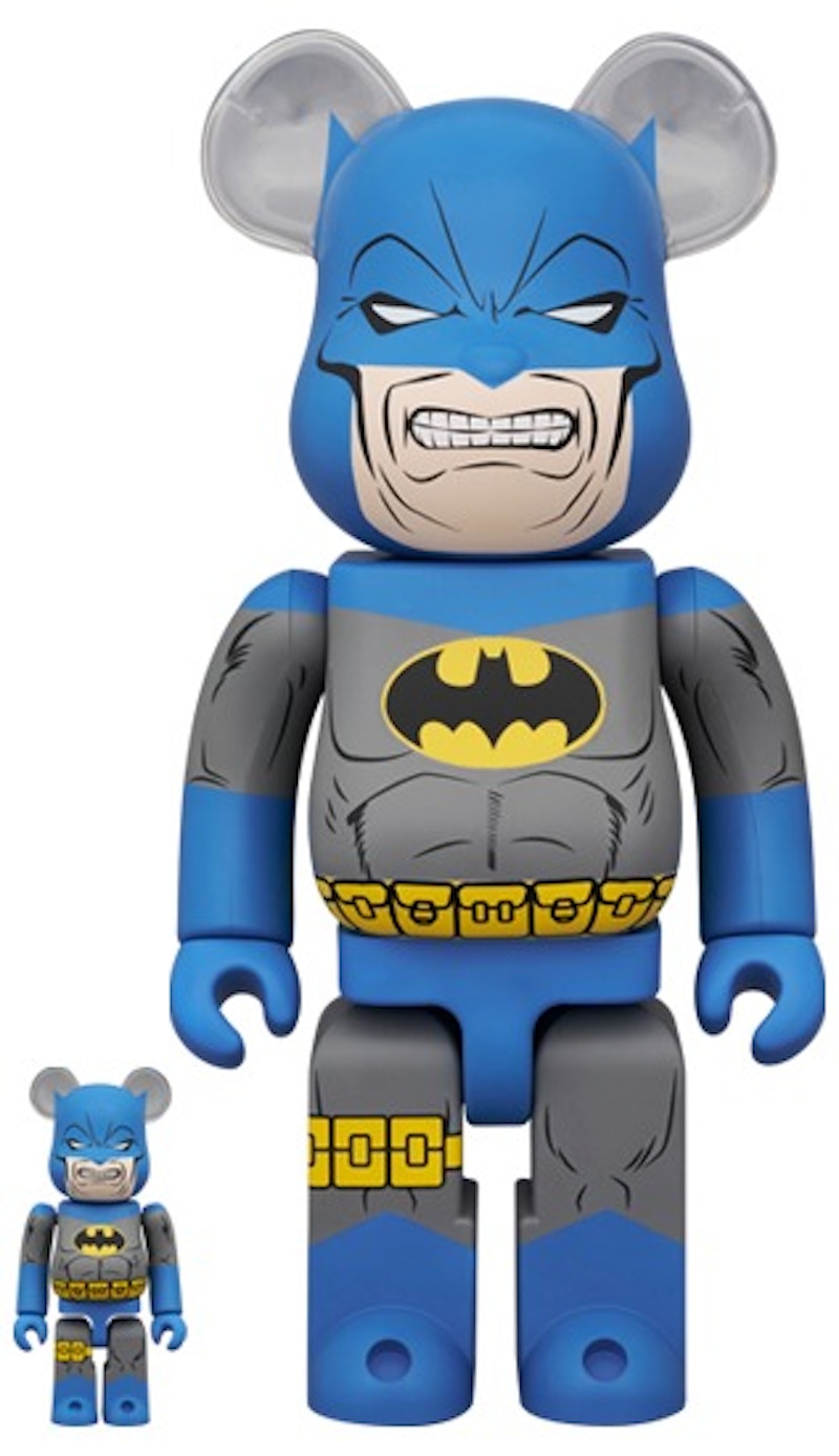 Bearbrick The Dark Knight Returns Batman TDKR Blue 100% & 400% Set