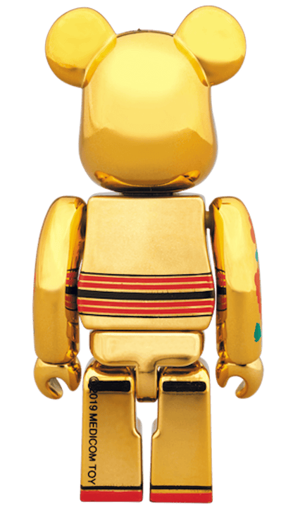 Bearbrick Tokyo Solamachi Gold Plating 100% & 400% Set