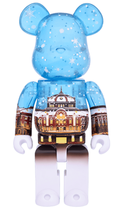 Bearbrick Tokyo Station Marunouchi Station Building Model Snow Ver. 400% Blue