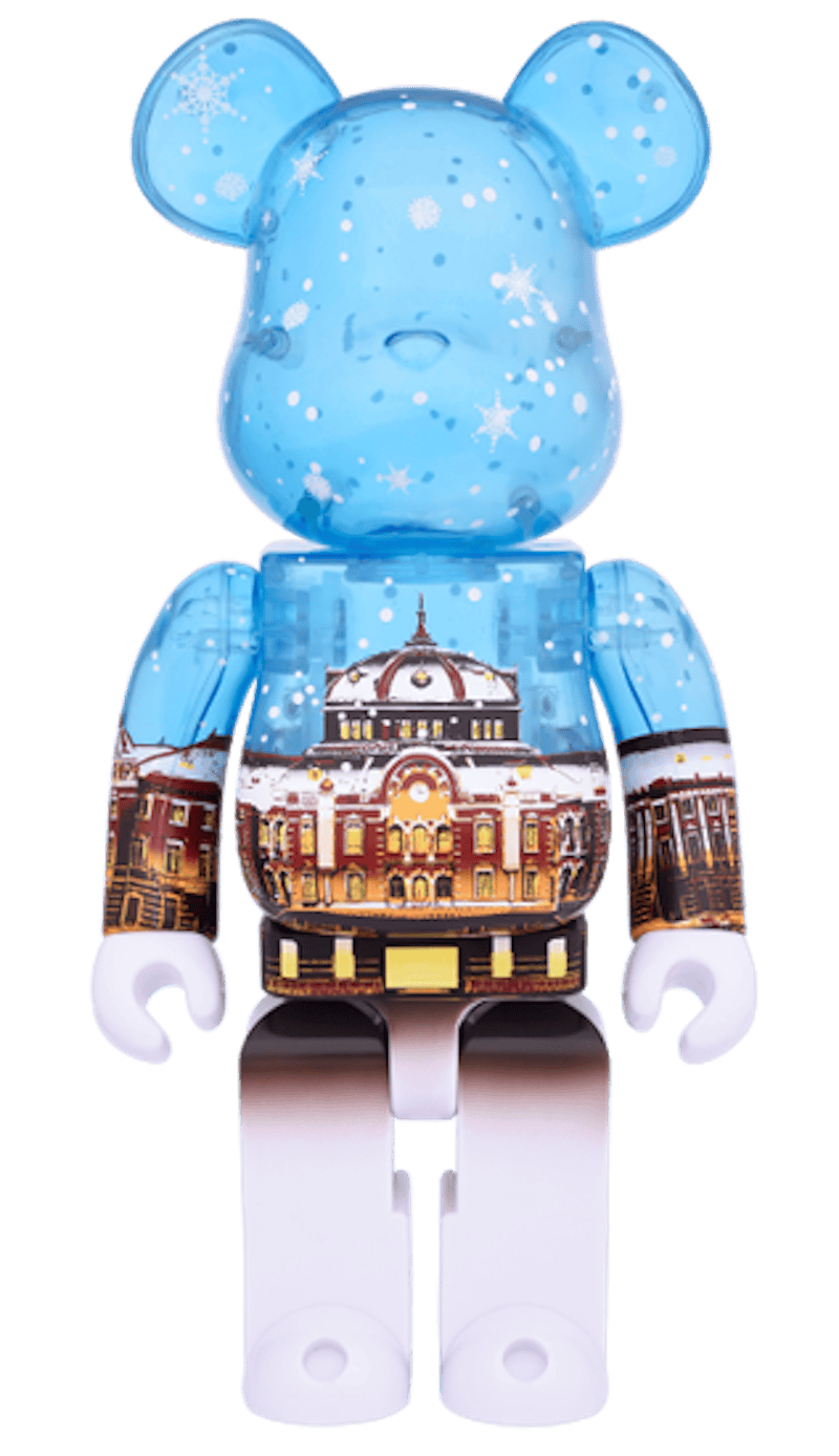 Bearbrick Tokyo Station Marunouchi Station Building Model Snow Ver. 400% Blue