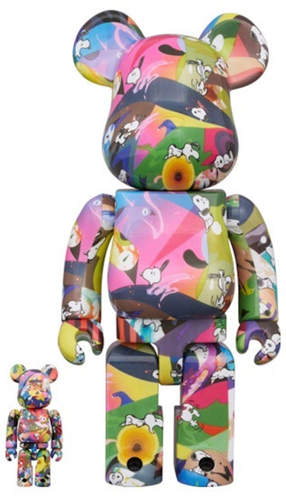 Bearbrick Tomokazu Matsuyama x Peanuts 100% & 400% Set