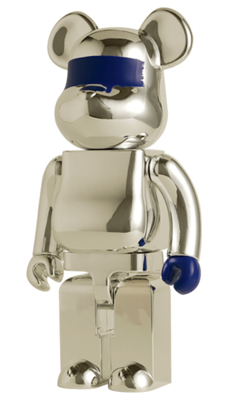 Bearbrick WORLD WIDE TOUR Kostas Seremetis 400% Silver