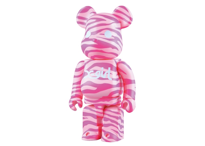Bearbrick X-Girl 400% Pink Tiger Camo