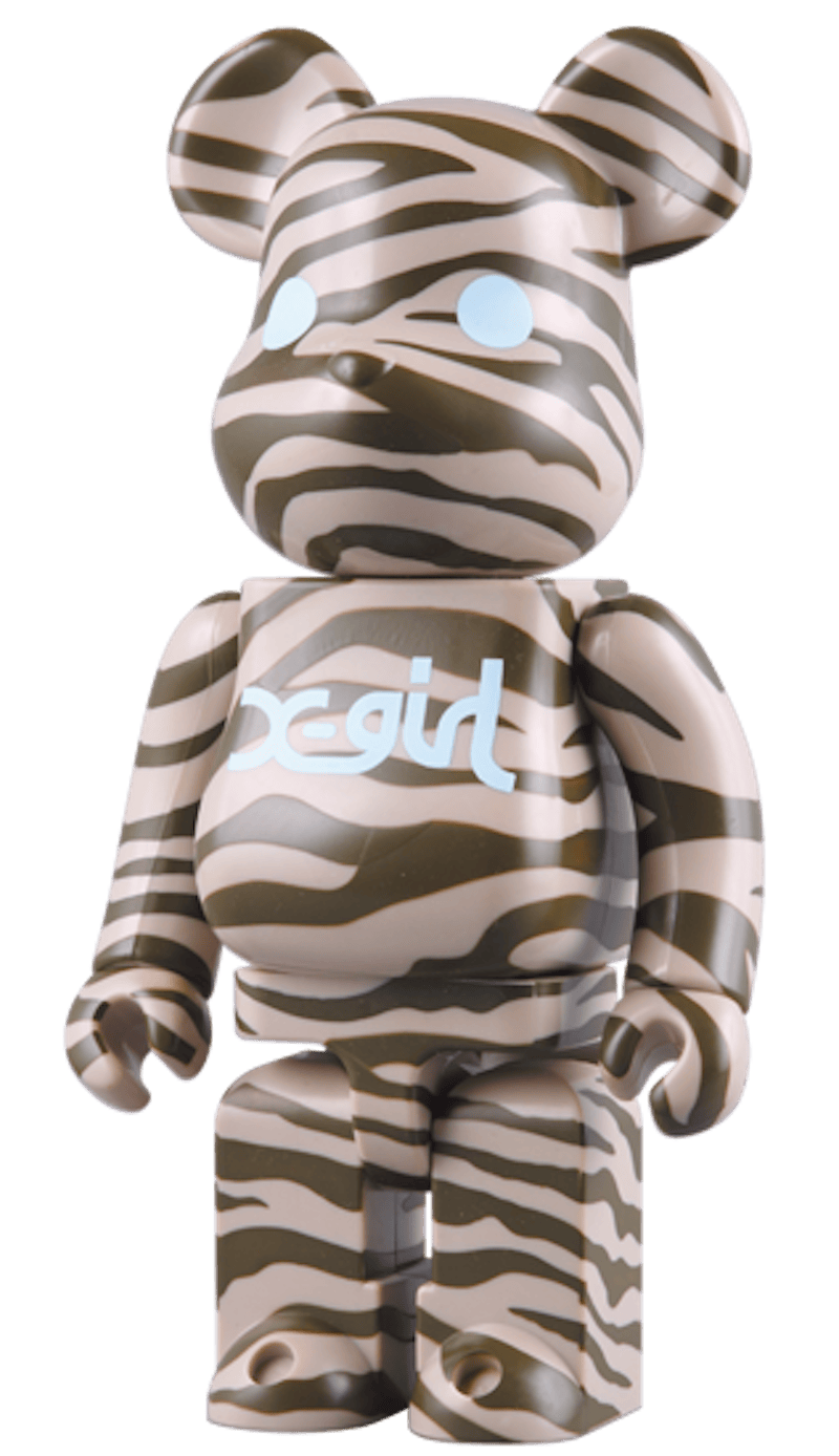 Bearbrick X-Girl 400% Charcoal