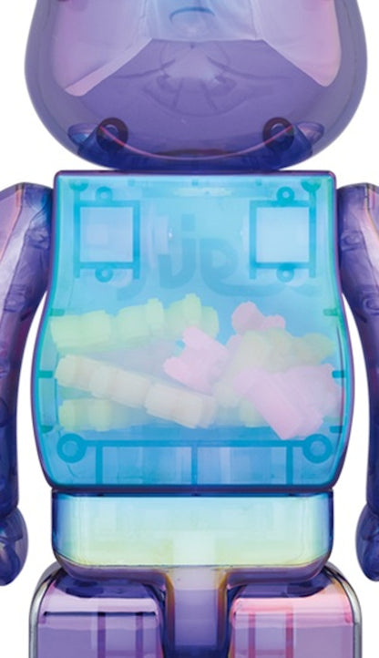 Bearbrick X-girl 100% & 400% Set Clear Purple