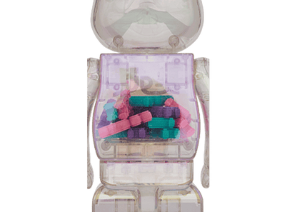 Bearbrick X-girl 1000% Iridescent