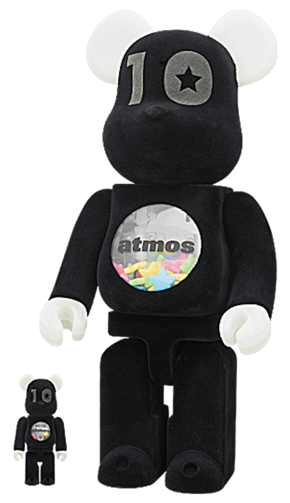 Bearbrick atmos 10th Anniversary 100% & 400% Set Black