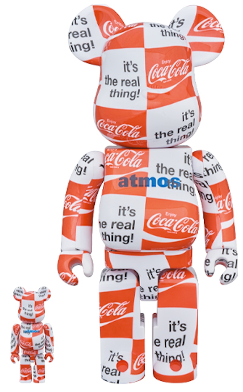 Bearbrick atmos x Coca-Cola 100% & 400% Set Checkerboard