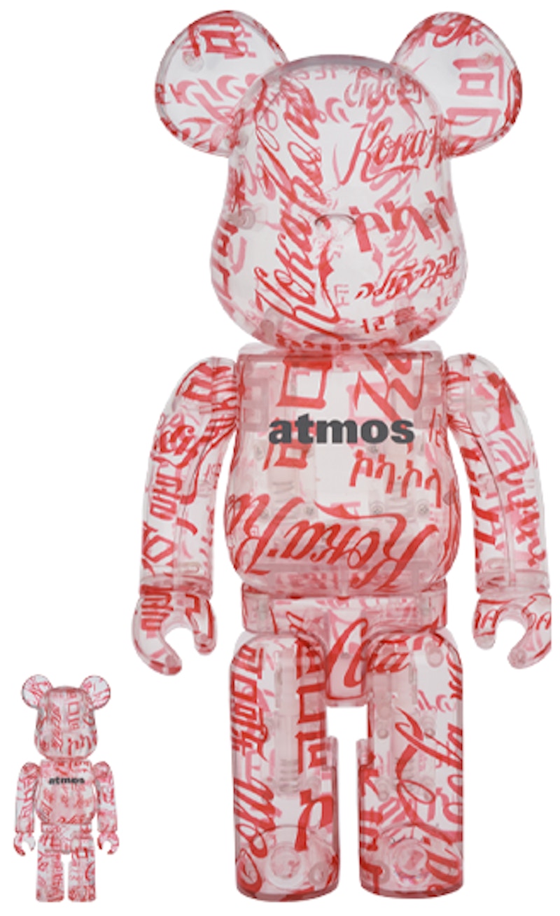 Bearbrick atmos x Coca-Cola 100% & 400% Set Clear Body