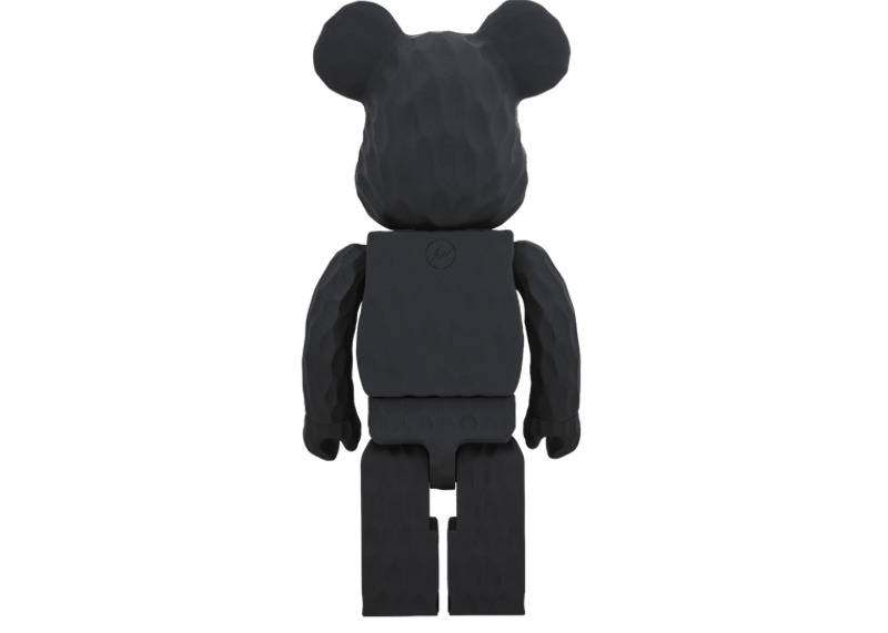 Bearbrick Fragment x Karimoku Carved Wooden 1000% Black