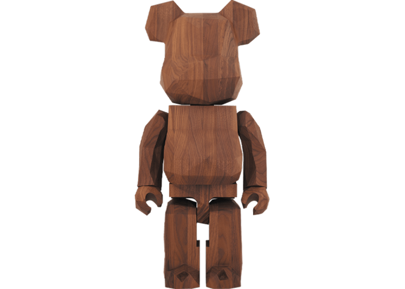 Bearbrick Fragment x Karimoku Polygon 1000% Brown