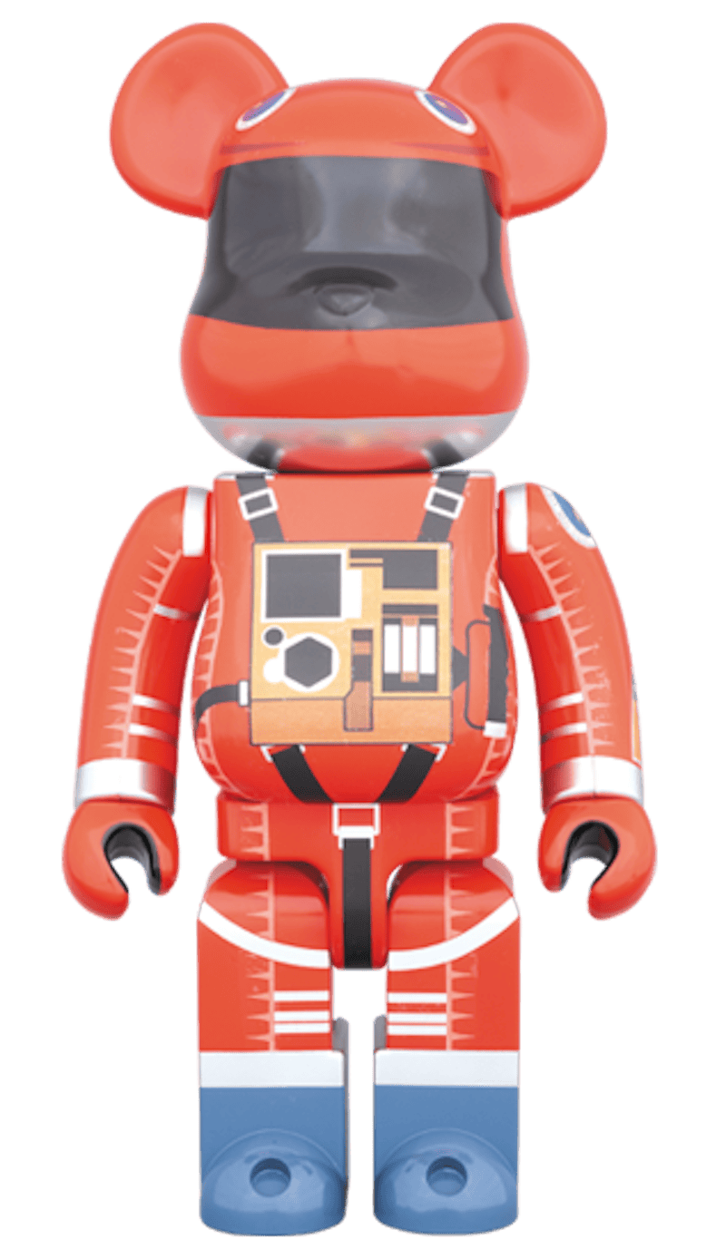 Bearbrick x 2001 A Space Odyssey Space Suit 1000% Orange