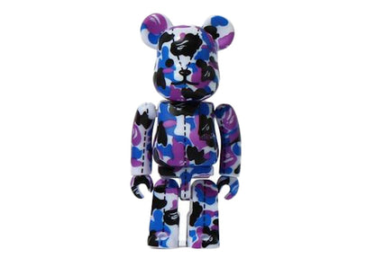 Bearbrick x A Bathing Ape 28th Anniversary Camo #2 100% Purple/Blue/Black