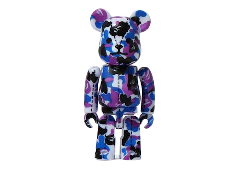 Bearbrick x A Bathing Ape 28th Anniversary Camo #2 100% Purple/Blue/Black