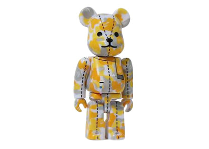Bearbrick x A Bathing Ape 28th Anniversary Camo #2 100% Yellow/Grey