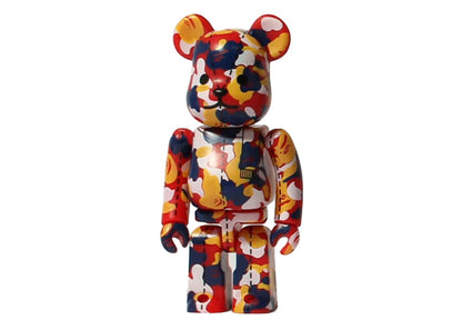 Bearbrick x A Bathing Ape 28th Anniversary Camo #3 100% Red/Yellow/Blue