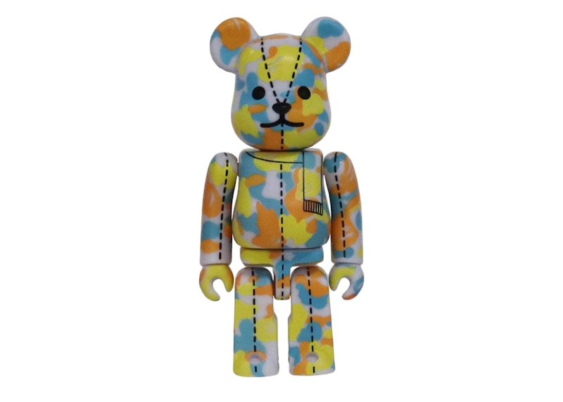 Bearbrick x A Bathing Ape 28th Anniversary Camo #4 100% Blue/Yellow