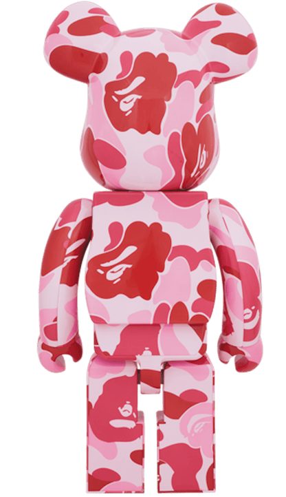 Bearbrick x A Bathing Ape ABC Camo 1000% Pink