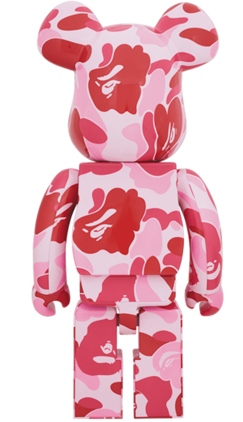 Bearbrick x A Bathing Ape ABC Camo 1000% Pink