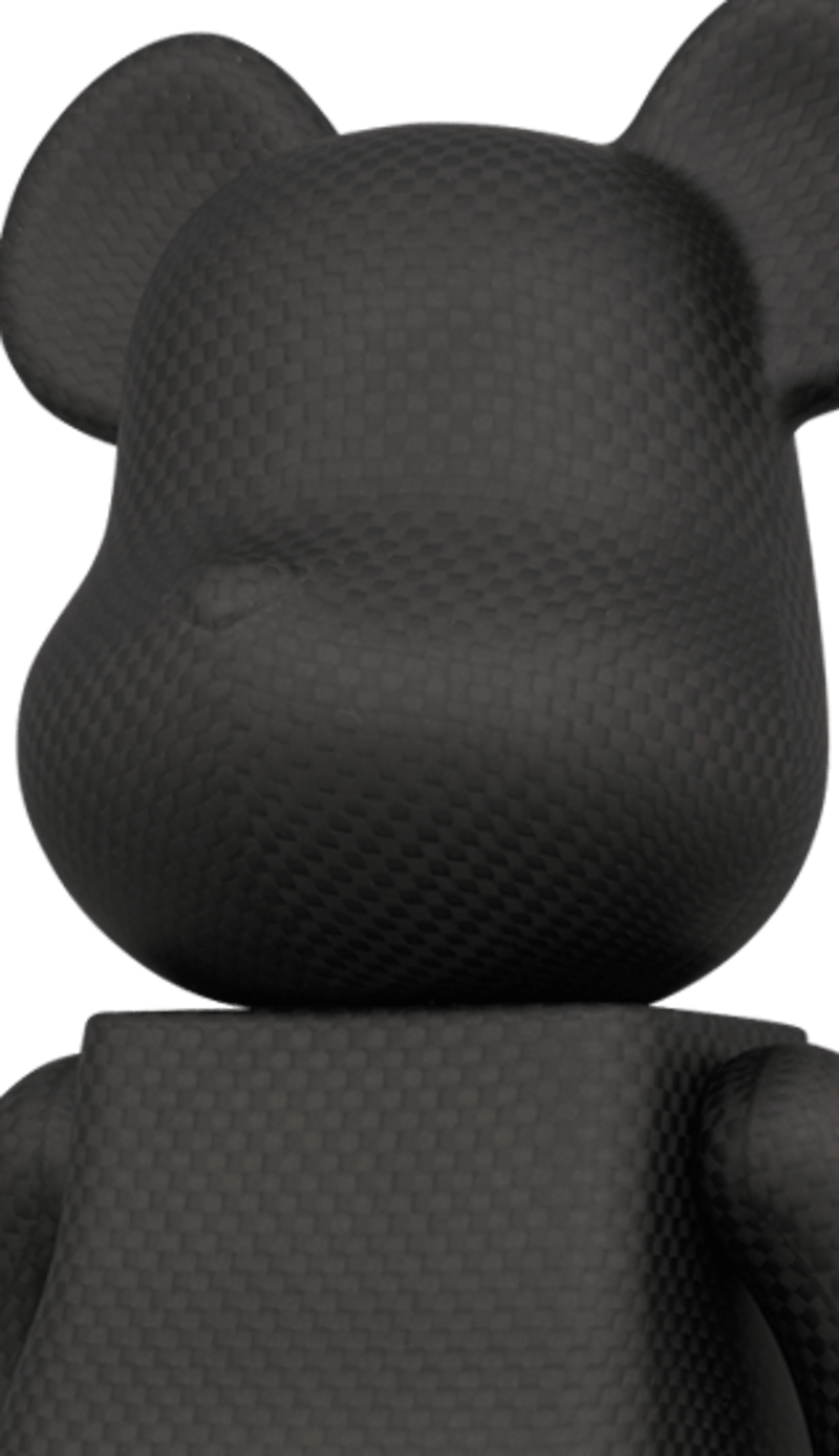 Bearbrick x Amirex Dry Carbon (Plain Weave) 400% Black