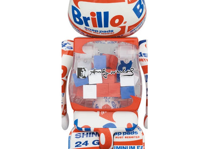 Bearbrick x Andy Warhol Brillo (2022) 100% & 400% Set