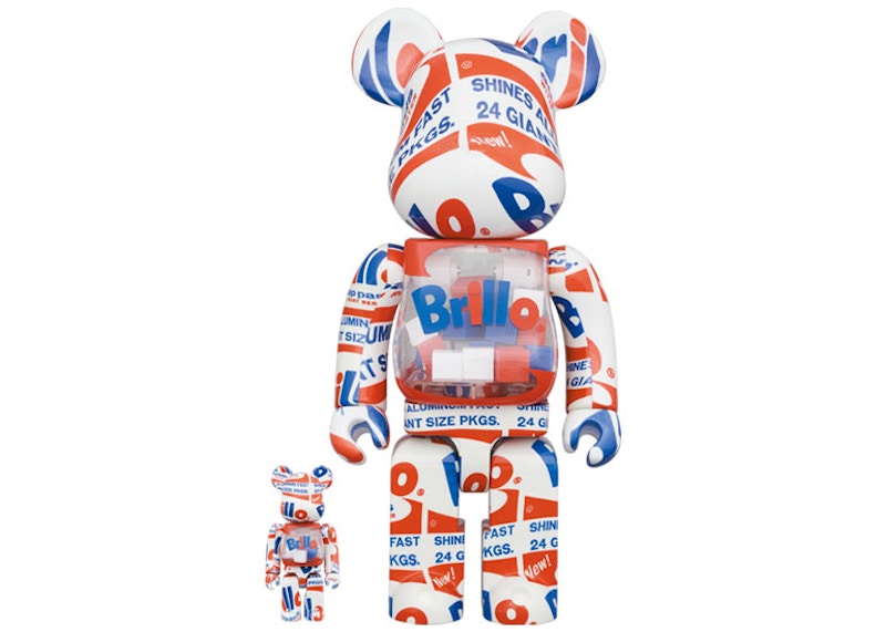Bearbrick x Andy Warhol Brillo (2022) 100% & 400% Set