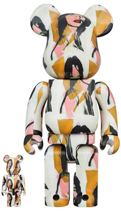 Bearbrick x Andy Warhol x The Rolling Stones Mick Jagger 100% & 400% Set