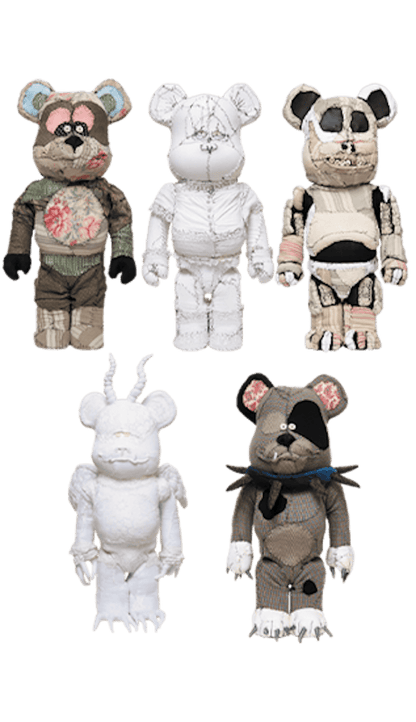 Bearbrick x Anne Valerie Dupond ONE OF KIND 1000% (Set of 5)