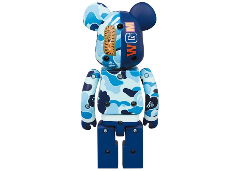 Bearbrick x BAPE ABC Camo Shark Chogokin 200% Blue