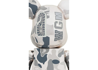 Bearbrick x BAPE Camo Shark 1000% Set of 2 Gold/Silver
