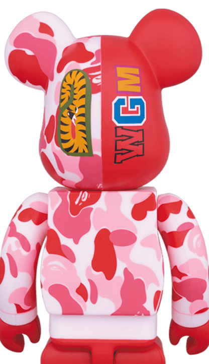 Bearbrick x BAPE Camo Shark 400% Pink