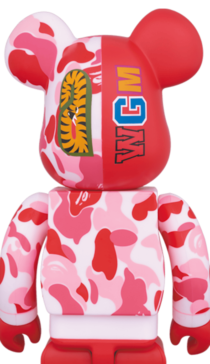 Bearbrick x BAPE Camo Shark 400% Pink