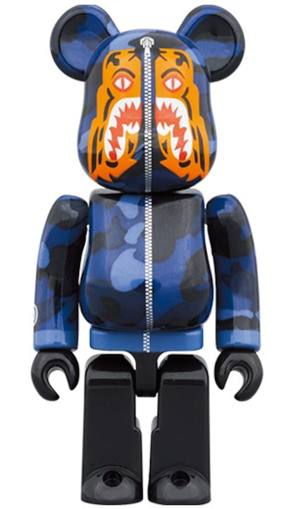 Bearbrick x BAPE Camo Tiger 100% & 400% Set Blue