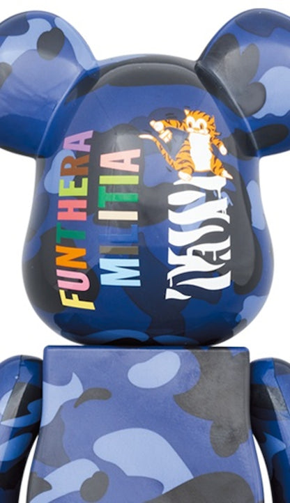 Bearbrick x BAPE Camo Tiger 100% & 400% Set Blue