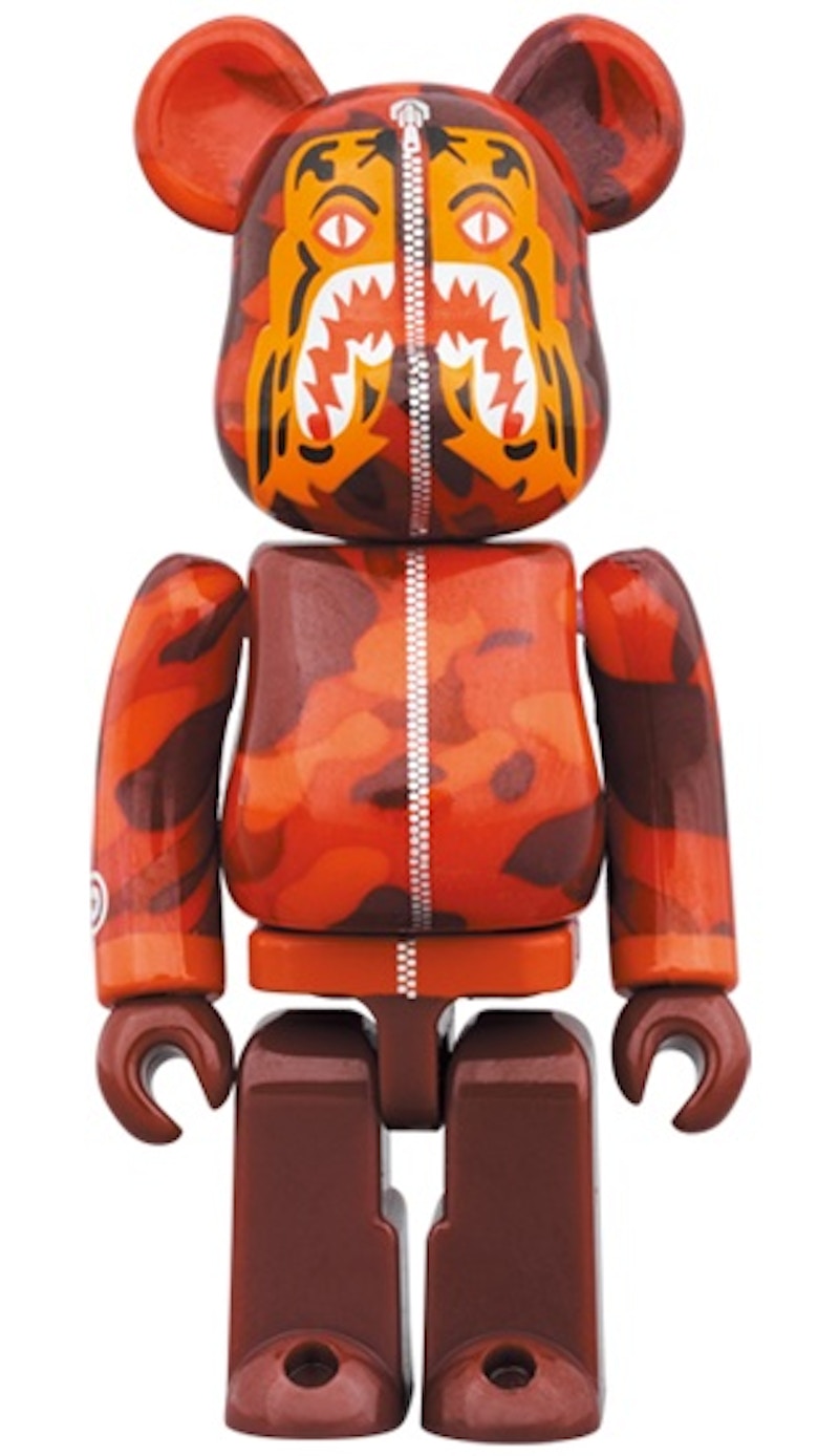Bearbrick x BAPE Camo Tiger 100% & 400% Set Red
