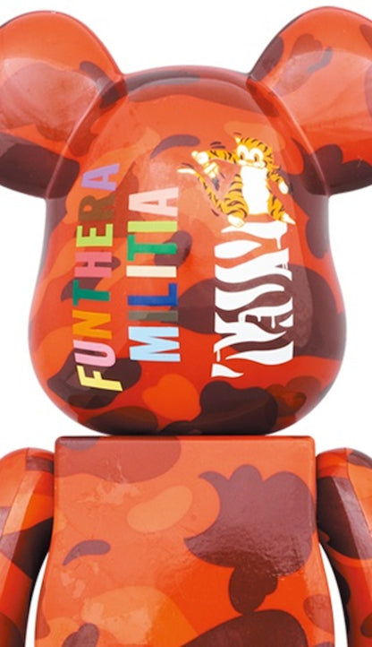 Bearbrick x BAPE Camo Tiger 100% & 400% Set Red