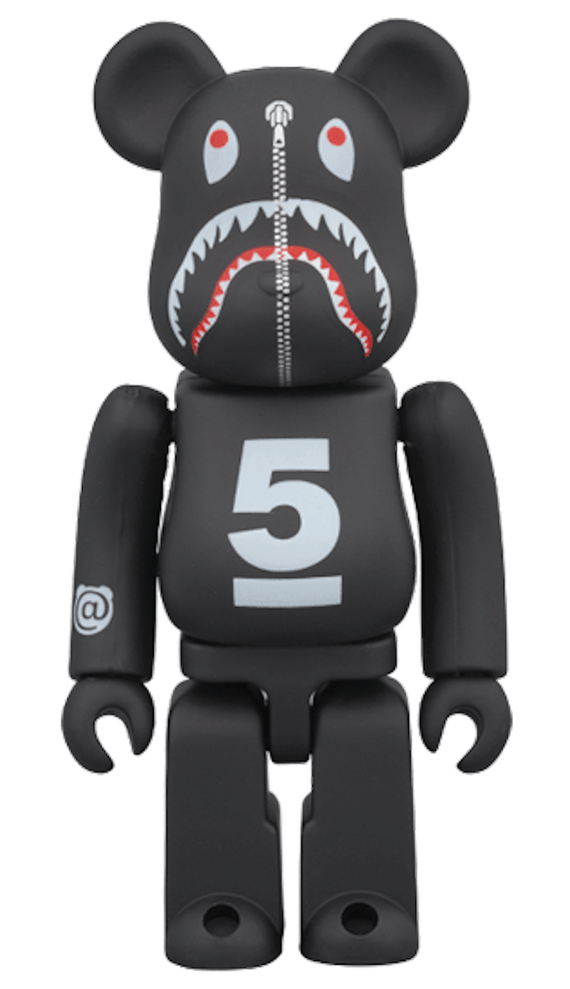 Bearbrick x BAPE DSMG 5th Shark 100% Black