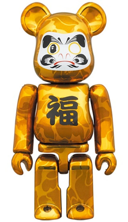 Bearbrick x BAPE Daruma 100% & 400% Set Gold Plated