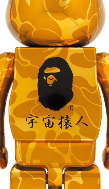 Bearbrick x BAPE Daruma 1000% Gold Plated