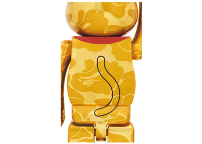 Bearbrick x BAPE Maneki Neko & Daruma 1000% 2x Set Gold & Silver Plated