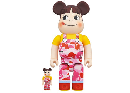 Bearbrick x BAPE Peko-chan 100% & 400% Set Pink Camo